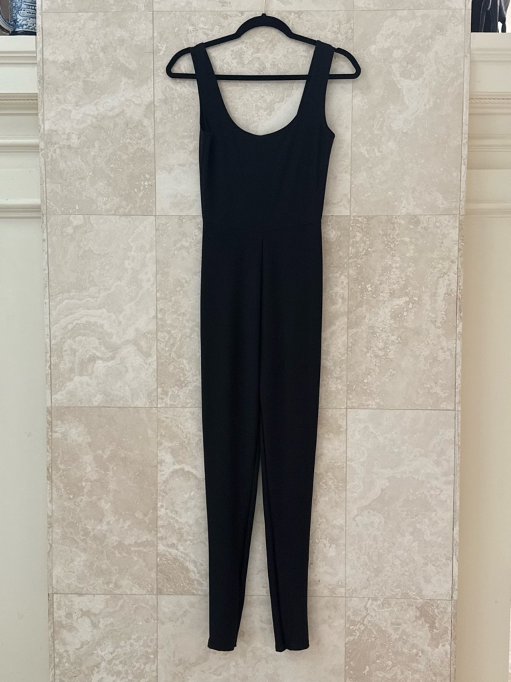 PrettyLittleThing Black Slinky Sleeveless Scoop Neck Jumpsuit UK 8 US 4 NWT
